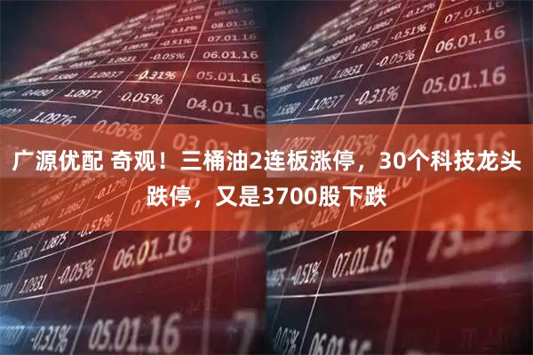 广源优配 奇观！三桶油2连板涨停，30个科技龙头跌停，又是3700股下跌