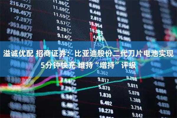 溢诚优配 招商证券：比亚迪股份二代刀片电池实现5分钟快充 维持“增持”评级