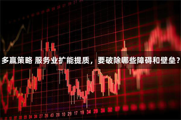 多赢策略 服务业扩能提质，要破除哪些障碍和壁垒？