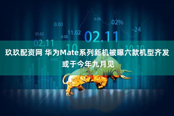 玖玖配资网 华为Mate系列新机被曝六款机型齐发 或于今年九月见